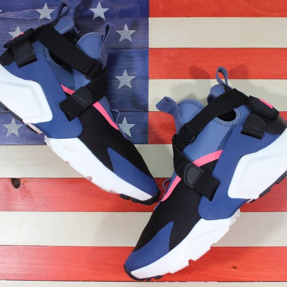 Nike Air Huarache City Running Shoe Black Women 12 - Picture 4 of 8